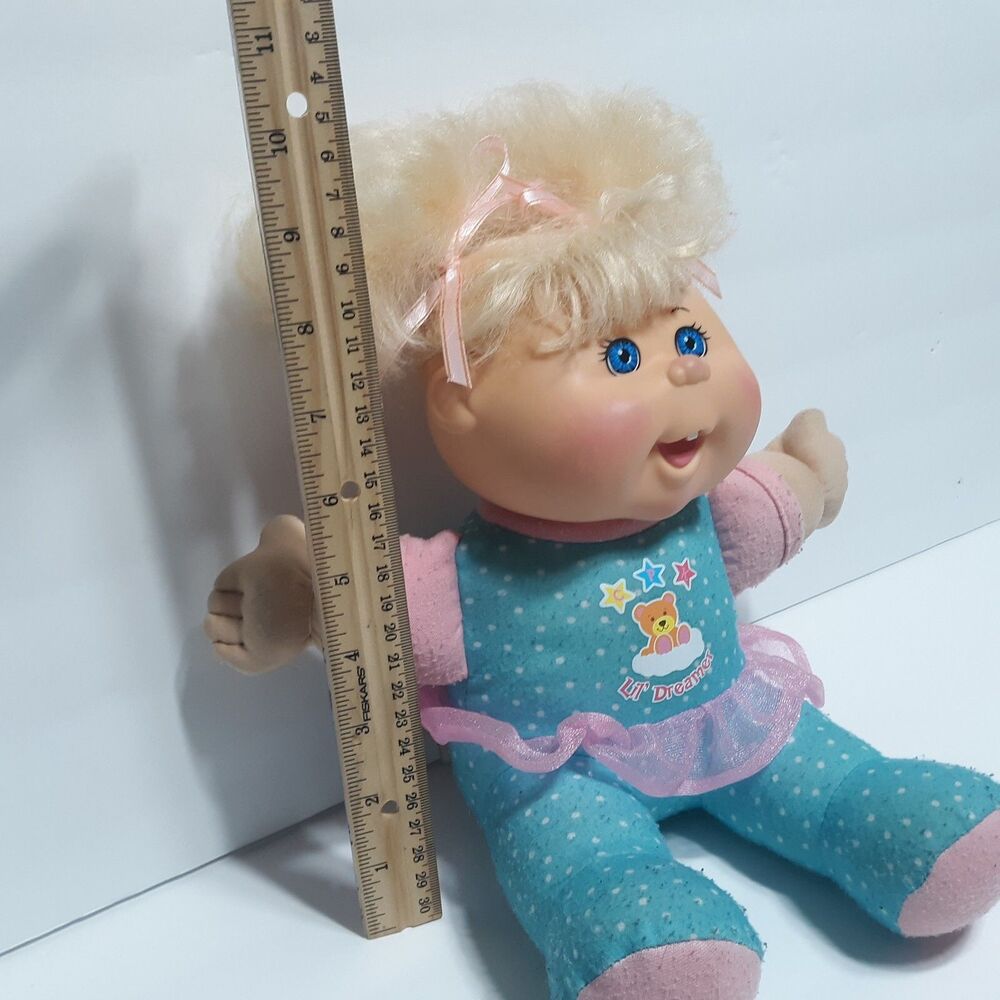 Cabbage Patch Kids Doll 2011 Sittin Pretty Lil Dreamer Blonde Blue Eyes Soft - Picture 10 of 11